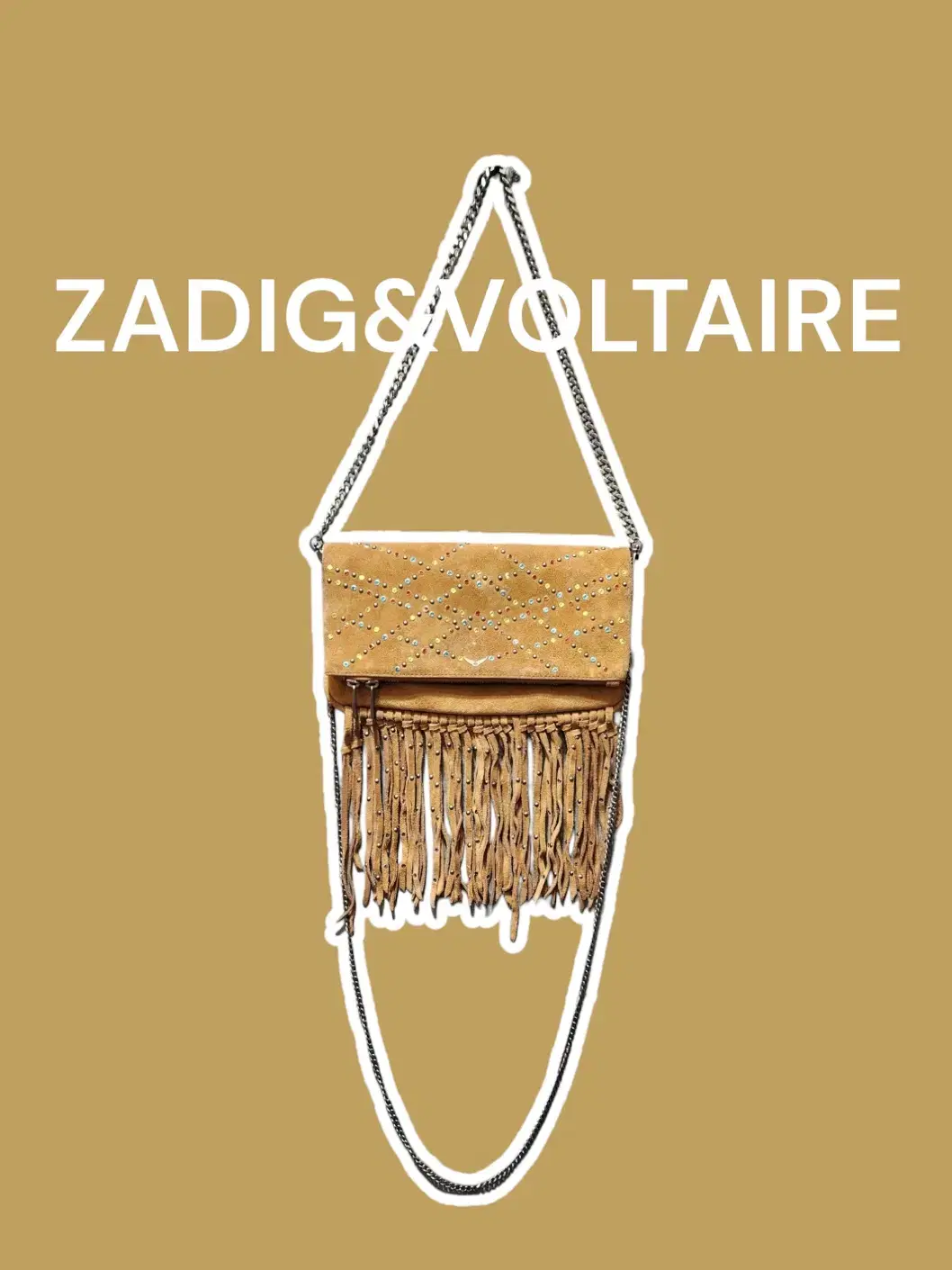 ZADIG&VOLTAIRE 쟈딕앤볼테르 소가죽 테슬 마나크로스백